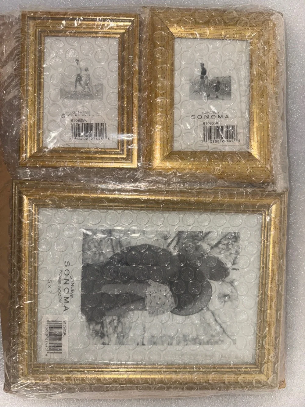 Sonoma Set of 5T extured Gold Picture Frames